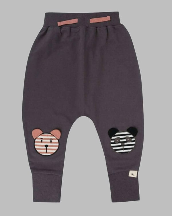 Charcoal Grey Cub Applique Harem Style Joggers - image 1