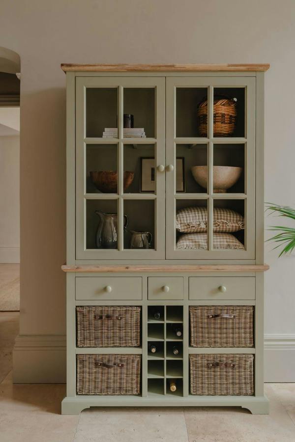 Statement Furniture Florence Display Cabinet with Wine Rack, Drawers and Baskets
