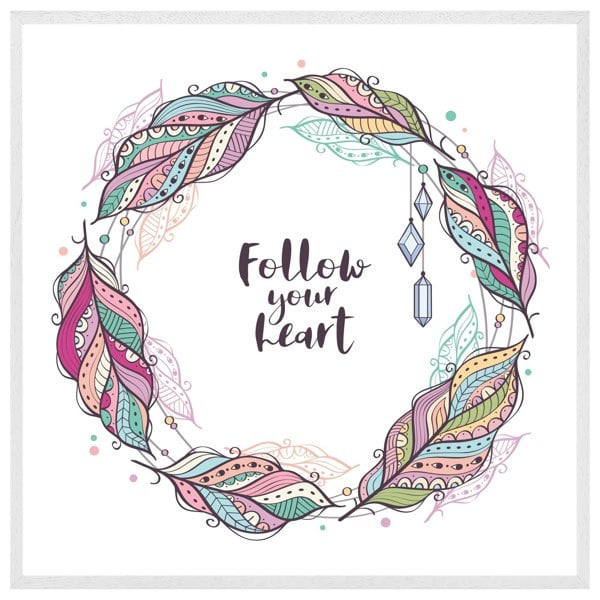 Benjamin Tate Design Follow your heart (picture Frame)