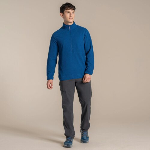 Craghoppers Mens Compresslite Half Zip Fleece Top - Juniper Berry