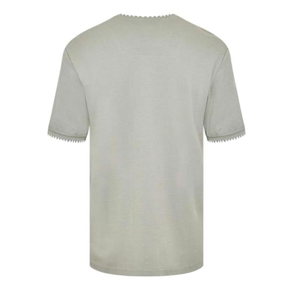 Threadbare Mens Perth Knitted T-Shirt - Sage/Ecru - 