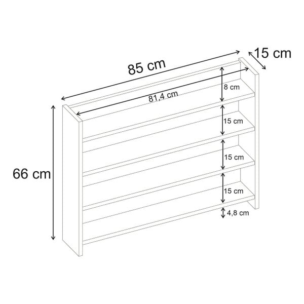 Decortie Lane 4-Tier Wall Shelf