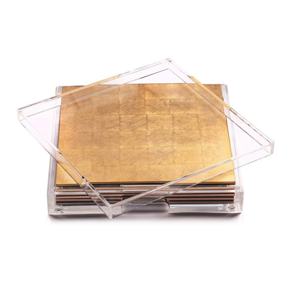 Placebox Clear Silver Leaf Gold - Posh Trading Company  - Interior furnishings london