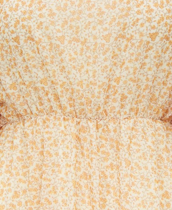Ivory Ditsy Swing Dress Detail