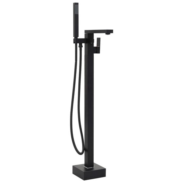 Berkfield Freestanding Bathtub Faucet Black Stainless Steel 90 cm