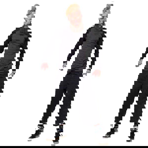 METAL STREETWEAR - Vintage Cargo Shorts 3/4 Long Black - Spiral USA