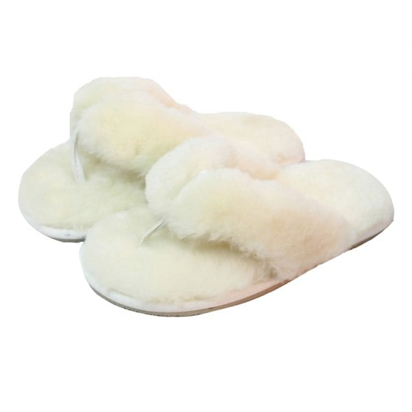 Eastern Counties Leather Womens/Ladies Sheepskin Flip Flops - Natural