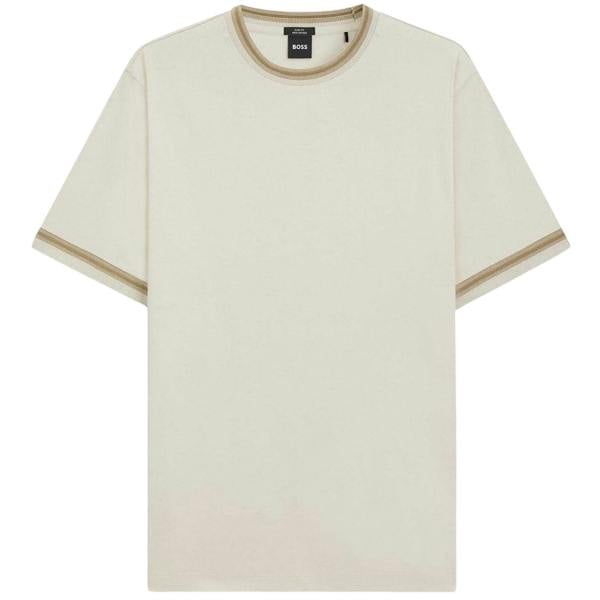 Boss Mens Contrast Tipped Slim T-Shirt - White - 