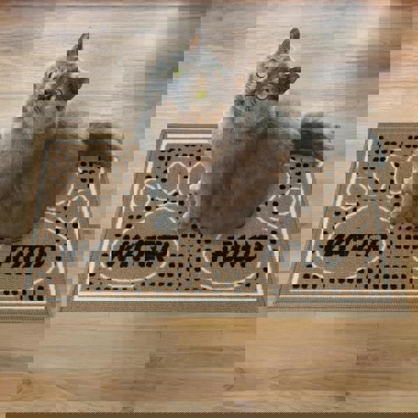 JVL Machine Washable Pet Mat 40×70 cm – Absorbent Indoor Dog & Cat Feeding Mat, Floor Protector for Bowls & Food Area – “Dinner Time” Design