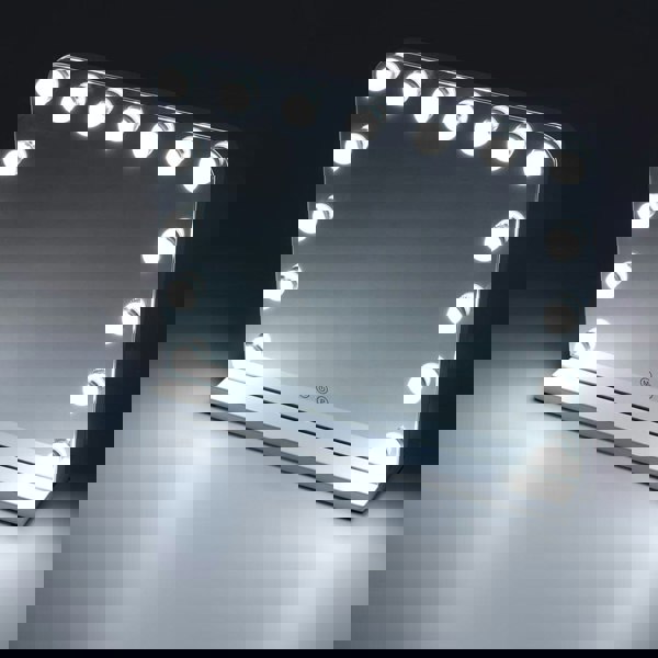 Frameless Hollywood Vanity Mirror with 11 Dimmable Lights Living and Home