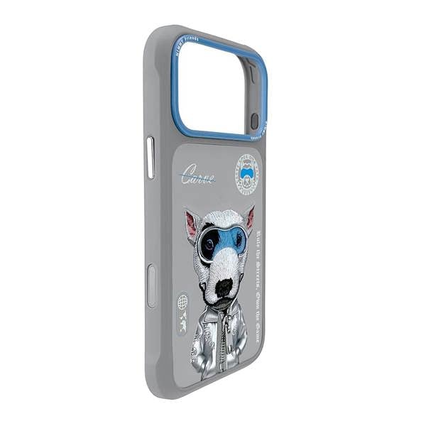 Nimmy Friends Nimmy Cool & Cute 2.0 Terrier Dog Case with MagSafe for iPhone 17 Pro Max 6.9" Grey Blue - N-KMLL-IP17-PRO-MAX-019-A