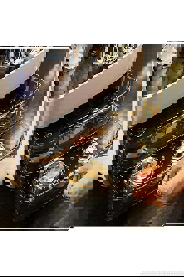 Living and Home Makeup Organiser for Vanity, Clear Cosmetic Storage Organizer, Skin Care Lipstick Holder Organizer and Display Box with Lid