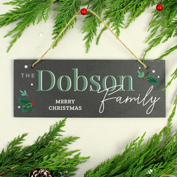 Personalised Memento Company Personalised Christmas Slate Plaque