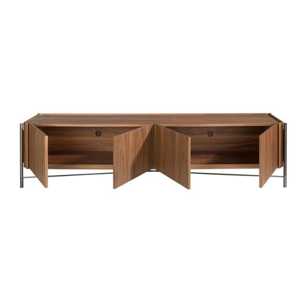 Angel Cerdá TV stand walnut and dark steel 3240