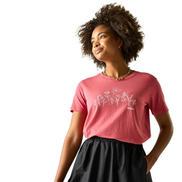 Regatta Womens/Ladies Filandra VX Floral T-Shirt - Slate Rose - 