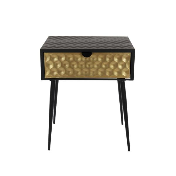 Core Products Set of 2 Jupiter Metal 1-Drawer Bedside Cabinets