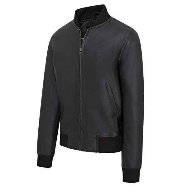 Infinity Leather Mens Soft Leather MA-1 Varsity Bomber Jacket