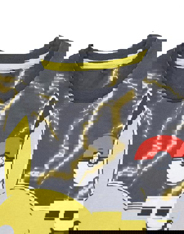 Pokemon Boys Black Pikachu Long Sleeve Long Leg Pyjama Set