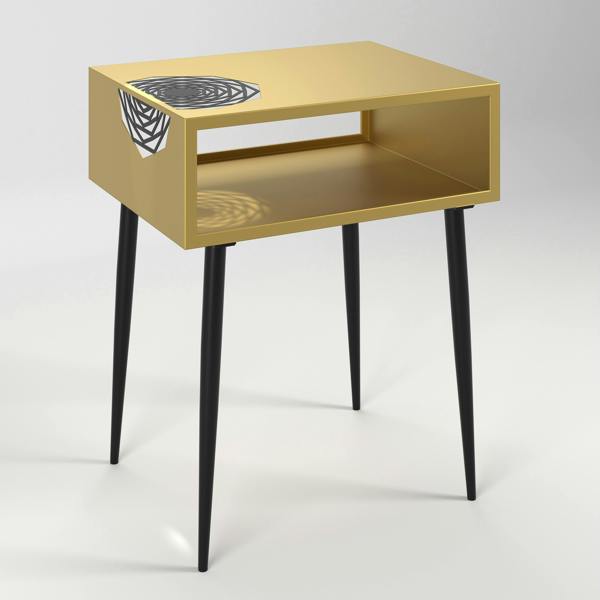 Core Products Set of 2 Galaxy Metal Bedside Tables with Undershelf