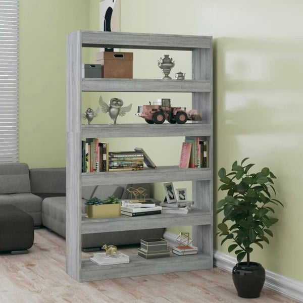 Berkfield Book Cabinet/Room Divider Grey Sonoma 100x30x166 cm