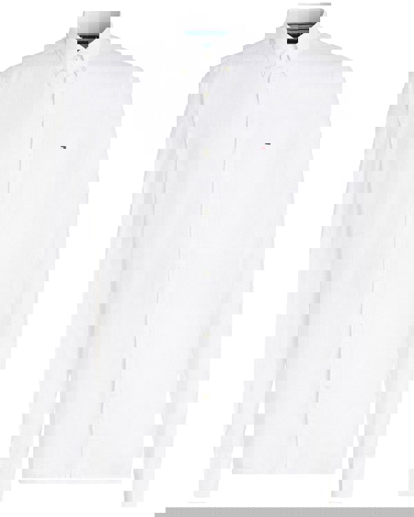 Tommy Hilfiger Pigment Dyed Solid Mens Shirt - Optic White