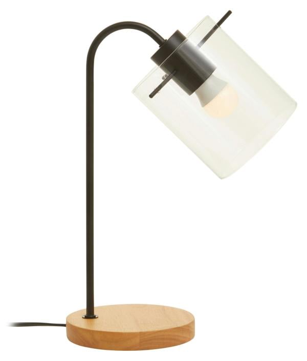 Interiors by Premier Stockholm Matte Black Curved Table Lamp
