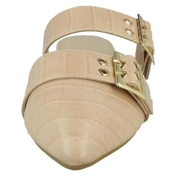 Spot On Ladies Spot On Croc Print Mules F80539