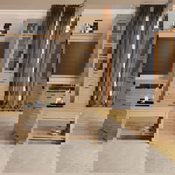 Furniture To Go Corona Narrow Display Cabinet in Artisan Oak