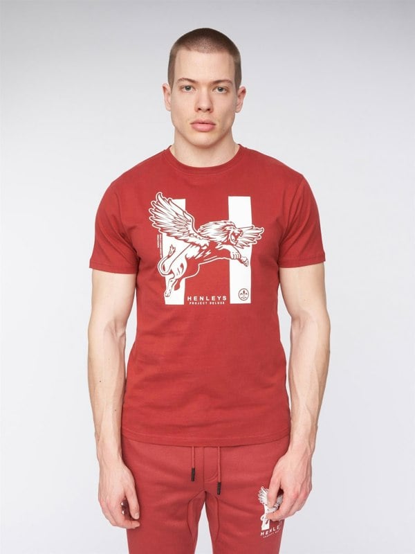 Henleys Curveball T-Shirt Deep Red