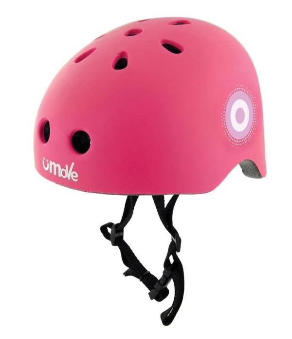 MV Sports U-Move Neon Ramp Kids Safety Helmet 48-52cm Pink