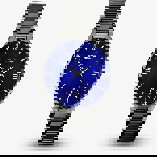 Sekonda Classic Equinox Gunmetal Blue Dial Watch 1140