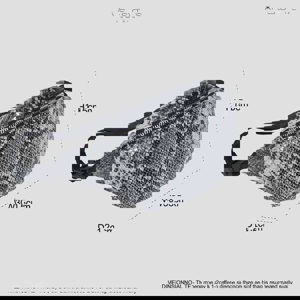 Assots London 'NOAH' Black & White Snake Leather Bum Belt Bag