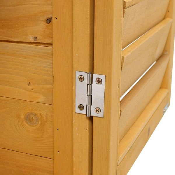 97cm H Outdoor Solid Wood Storage Cabinet Garden Tool Shed Garden Sheds Living and Home