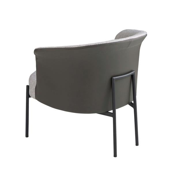 Angel Cerdá Grey Fabric and Dark Grey Leatherette Armchair 5109