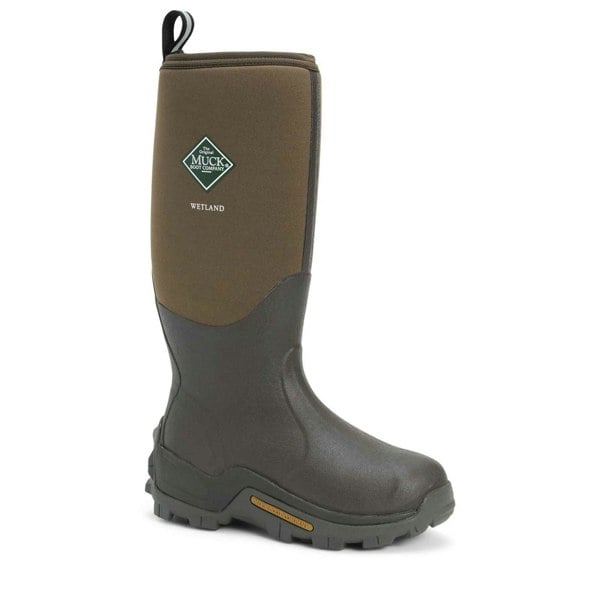 Muck Boots Wetland Hi Patterned Unisex Wellington Boots in Bark