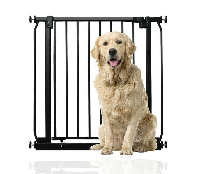 Bettacare Elite Pressure Dog Gate Narrow, 65.5cm - 74.5cm, Matt Black, Narrow Pressure Fit Pet Gate for Dog and Puppy