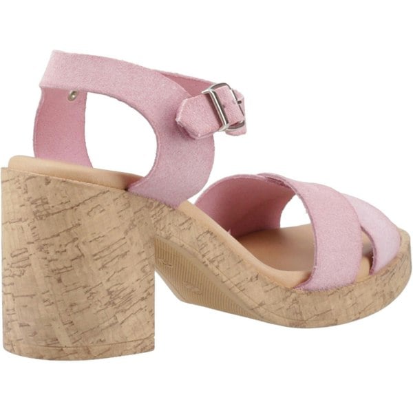 Hush Puppies Georgia Cork Leather Women's Blush Sandals