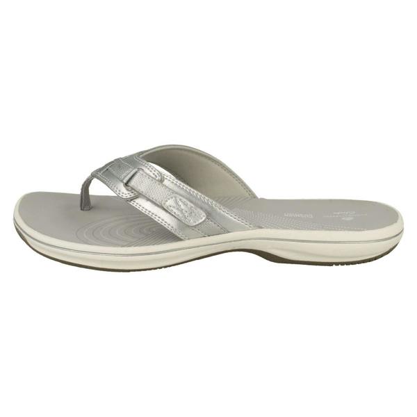 Clarks Ladies Clarks Toe Post Sandals Brinkley Sea