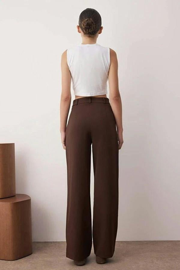 WOVCOR Wide Leg Bootcut Woven Trousers