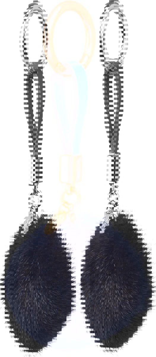 Pom Pom Keyring Navy