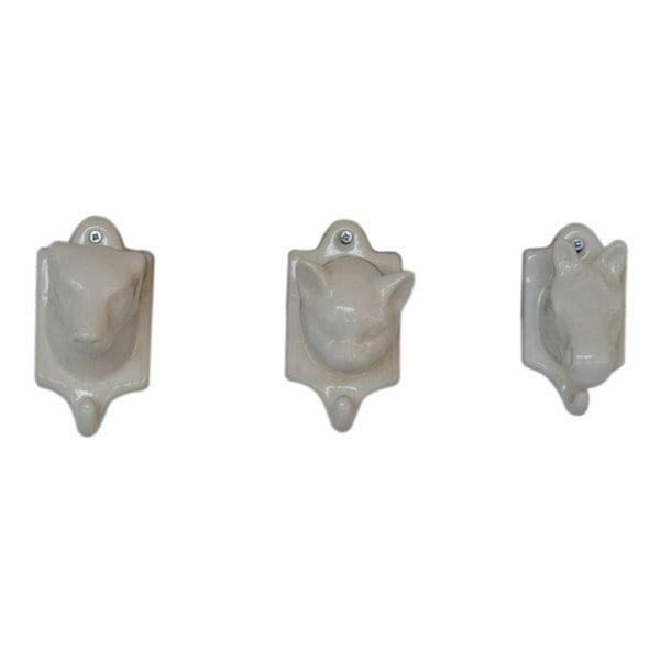 Artisan Furniture Assorted Animal Wall Hooks Set of 3