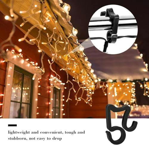 24Pcs Black Gutter Hooks for Festive Lights and Seasonal Outdoor Decorating image 7