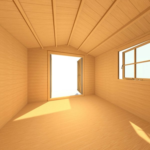 Shire Bradley 10x10 Log Cabin 19mm interlock Cladding - Best Shed