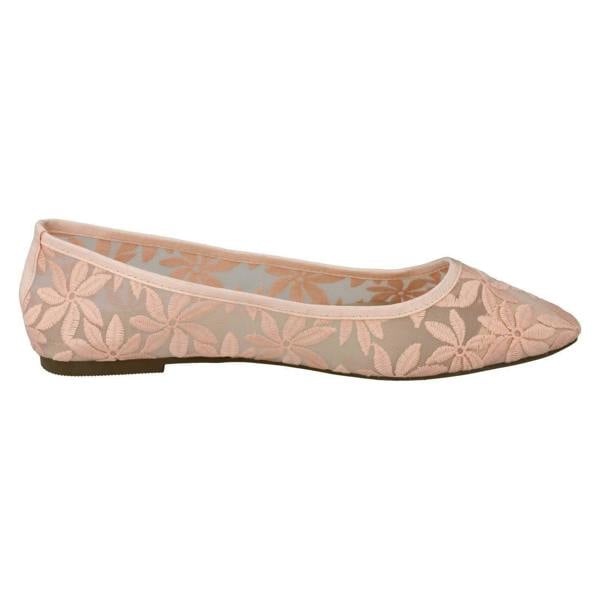 Spot On Ladies Spot On Flowery Ballerinas