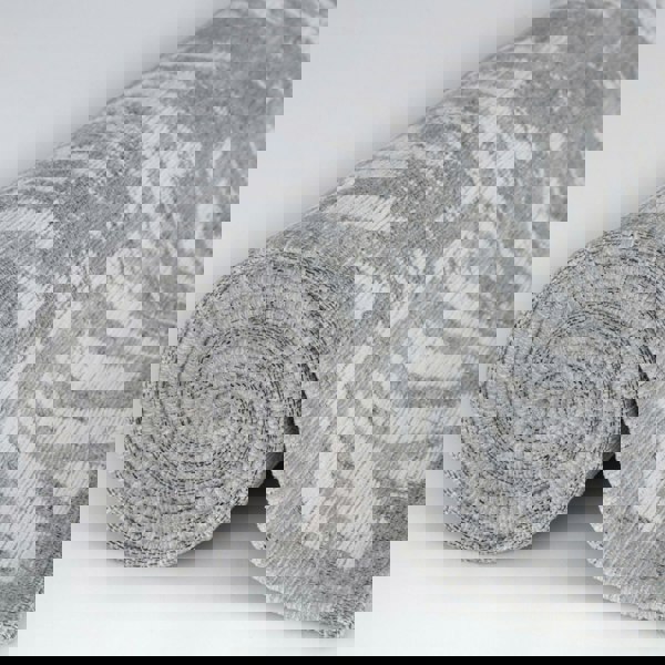 Machine Washable Flatweave Rug Geometric in Grey