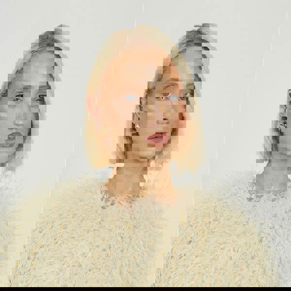 Brave Soul Cream Short Faux Mongolian Fur Jacket - Cream Image 4