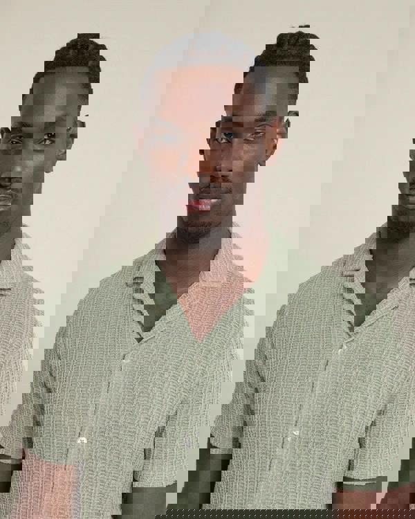 Larsson & Co Peder - Crochet Jacquard Short Sleeve Shirt