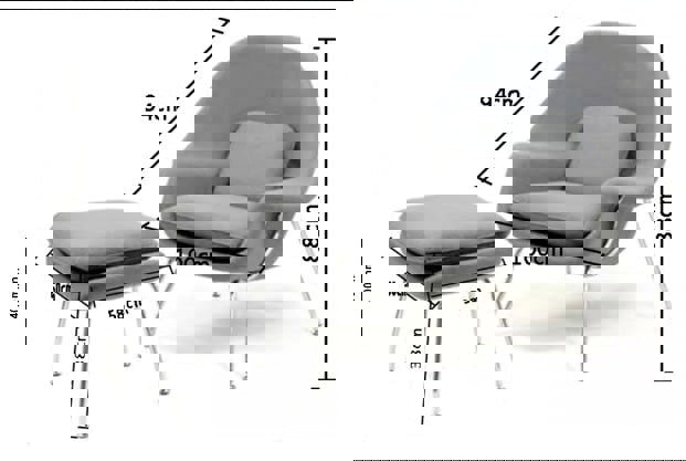 Womb Lounge Chair And Footstool, Armchair-Weilai-Weilai Concept