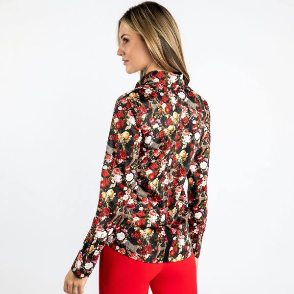 LEOPARDS & ROSES WOMENS PRINT SHIRT - Premium Men's Patterned Shirt by Claudio Lugli | Bold Design, Tailored Fit, Best Printed Shirts