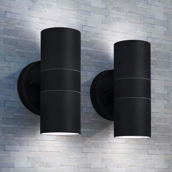 Berkfield Outdoor Wall Lights 2 pcs Stainless Steel Up/Downwards